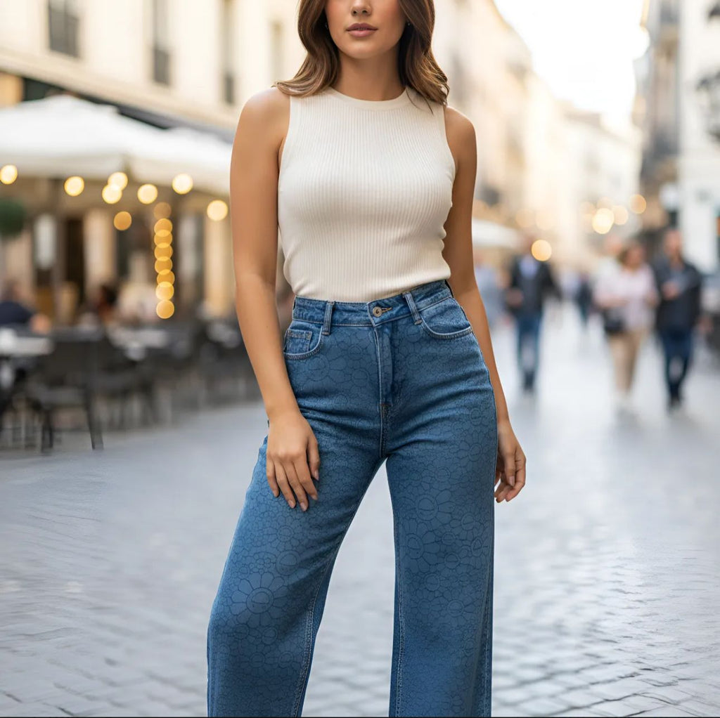 Jeans de Dama corte wide leg