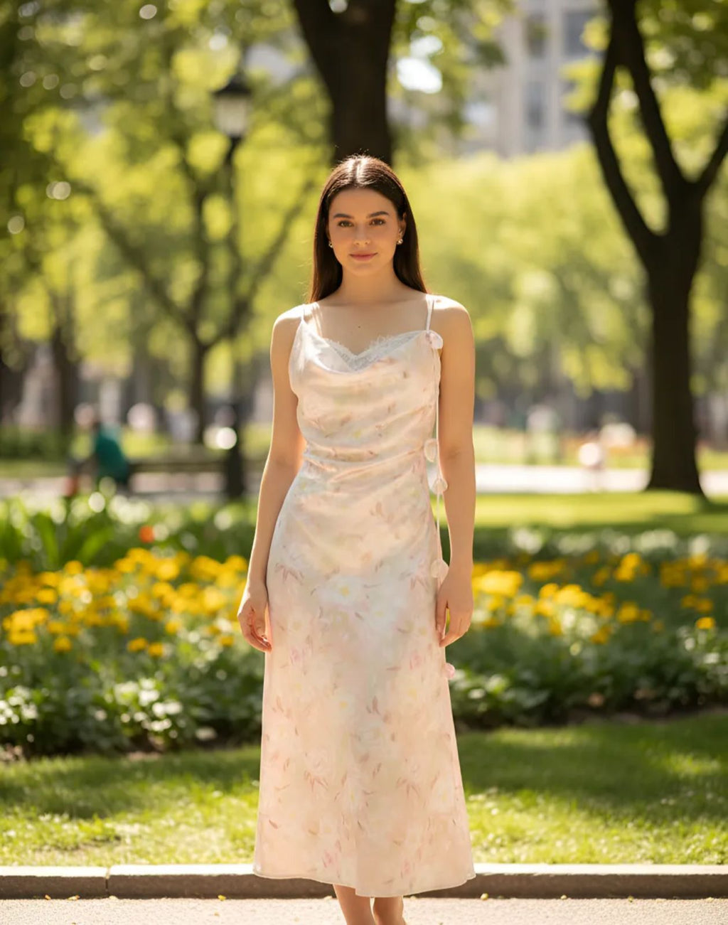 Vestido de Dama largo satinado