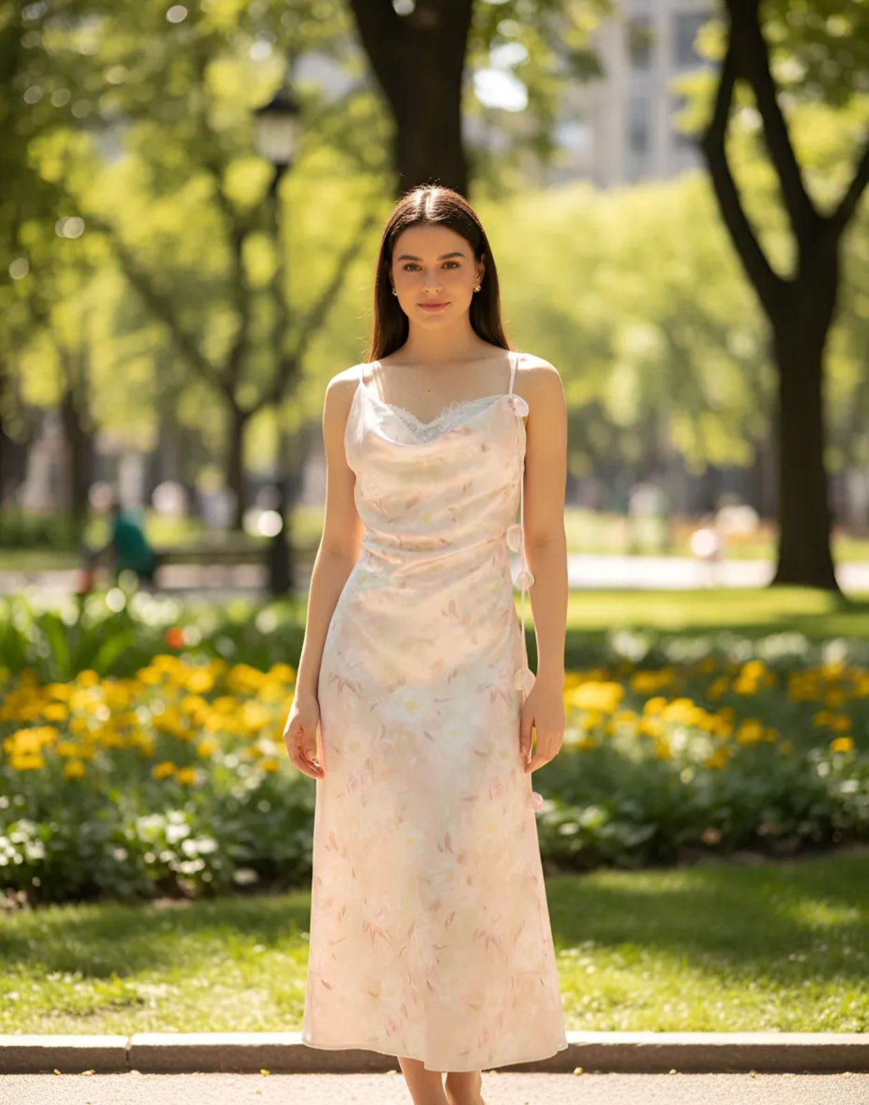 Vestido de Dama largo satinado