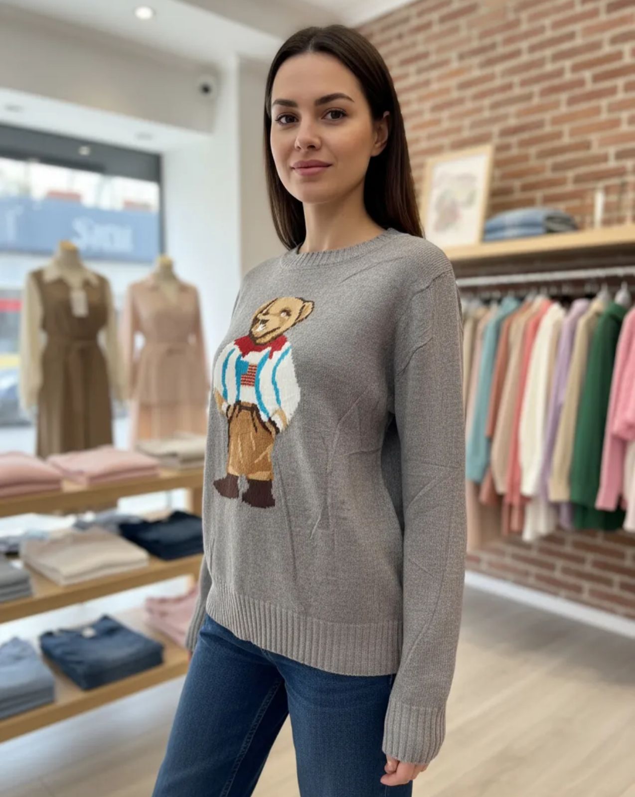 Sueter de Dama con oso Amanda collection