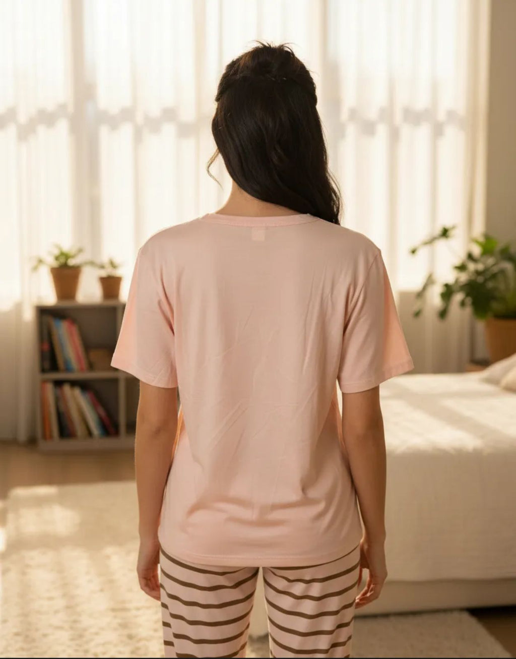 Pijama de Dama de 3 piezas Pantalon y short