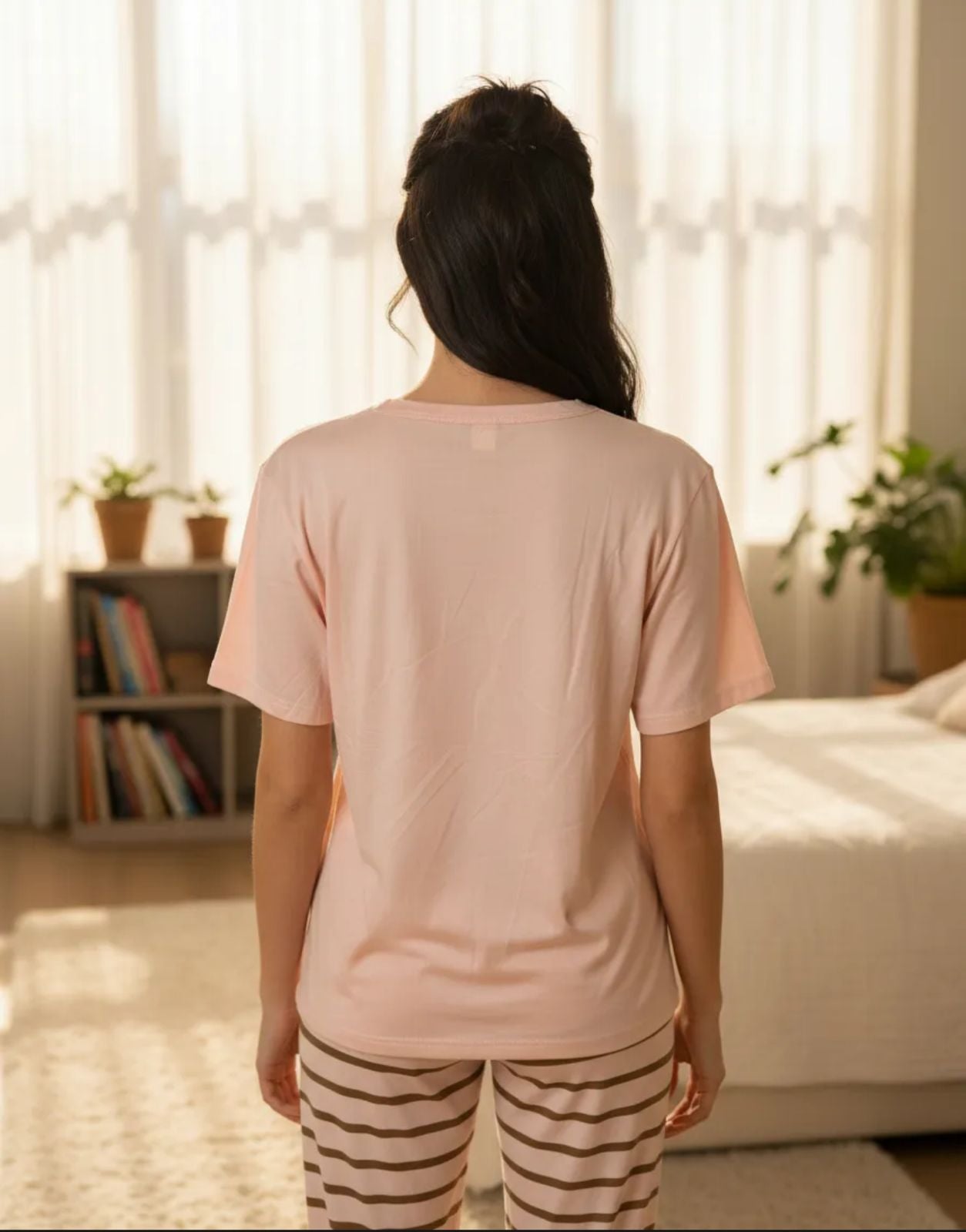 Pijama de Dama de 3 piezas Pantalon y short