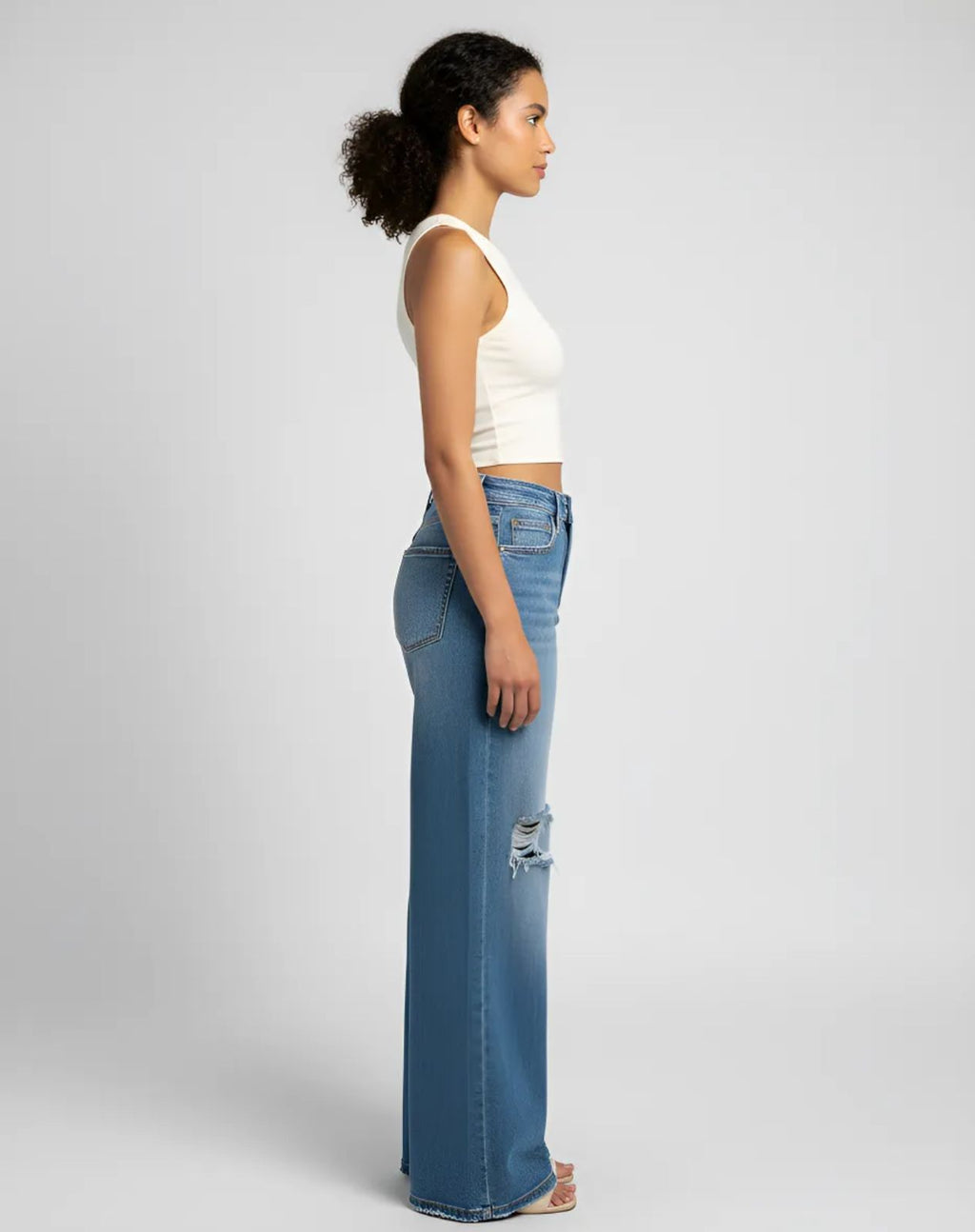Jeans de Dama corte wide leg