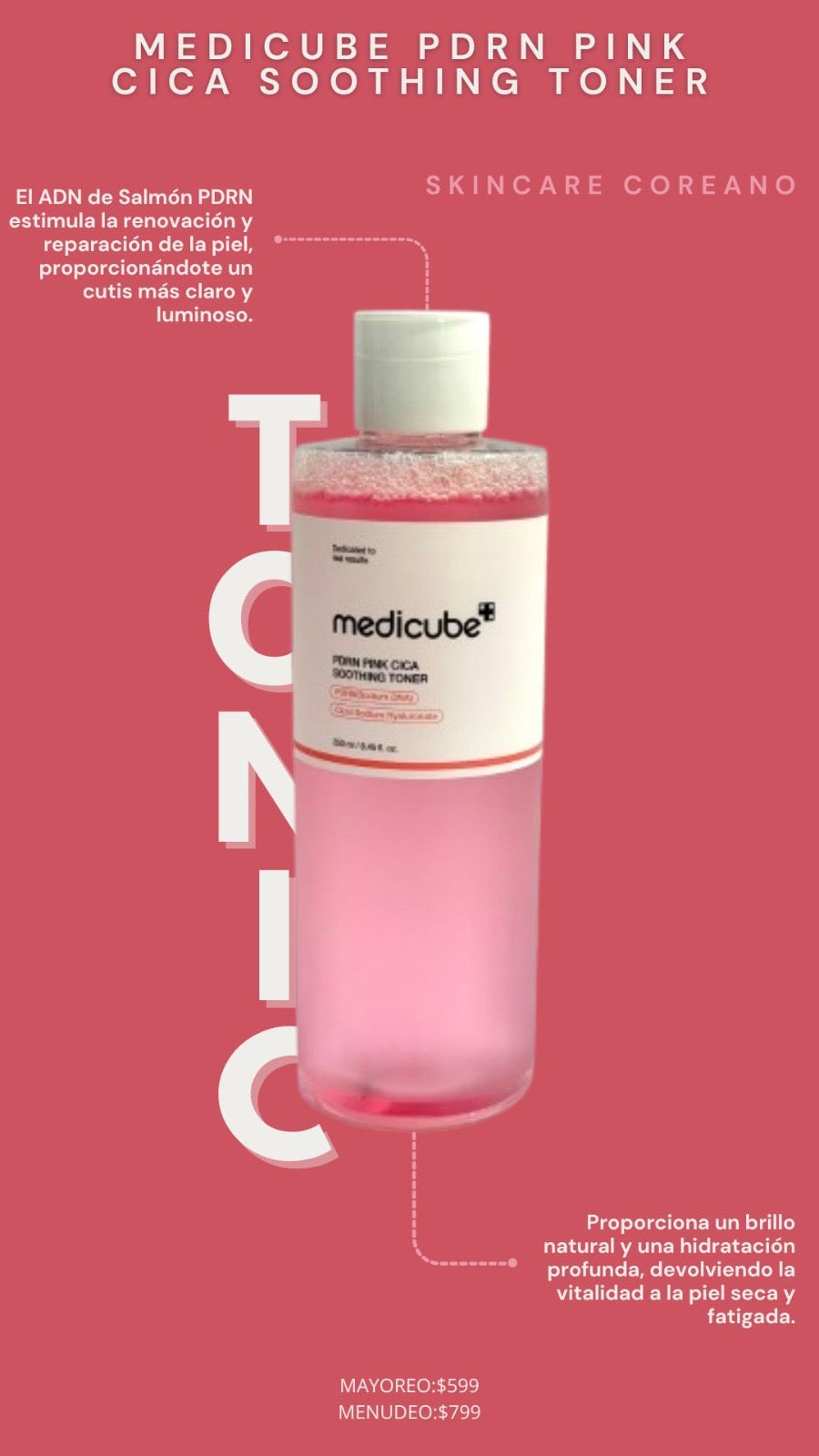 MEDICUBE PDRN Pink Cica Soothing Toner 250ml