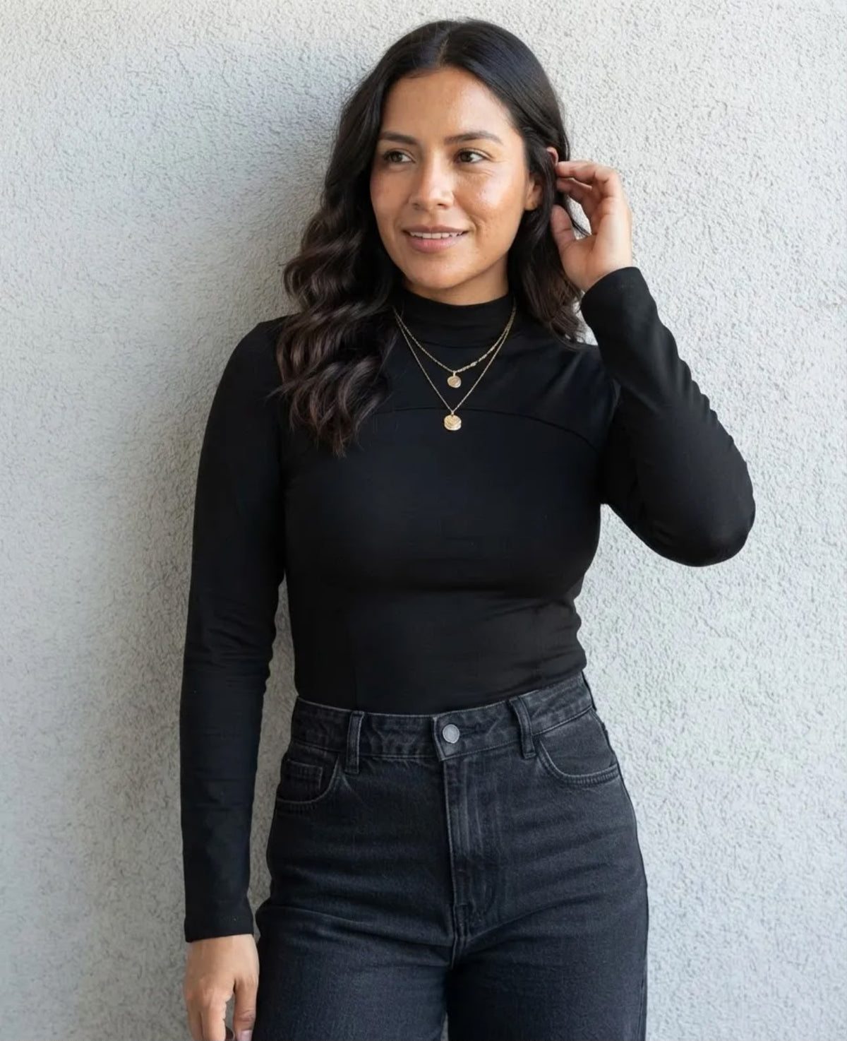 Blusa de Dama manga larga cuello de tortuga