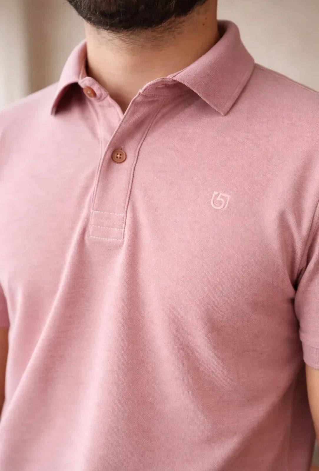Playera de Caballero tipo polo de algodon