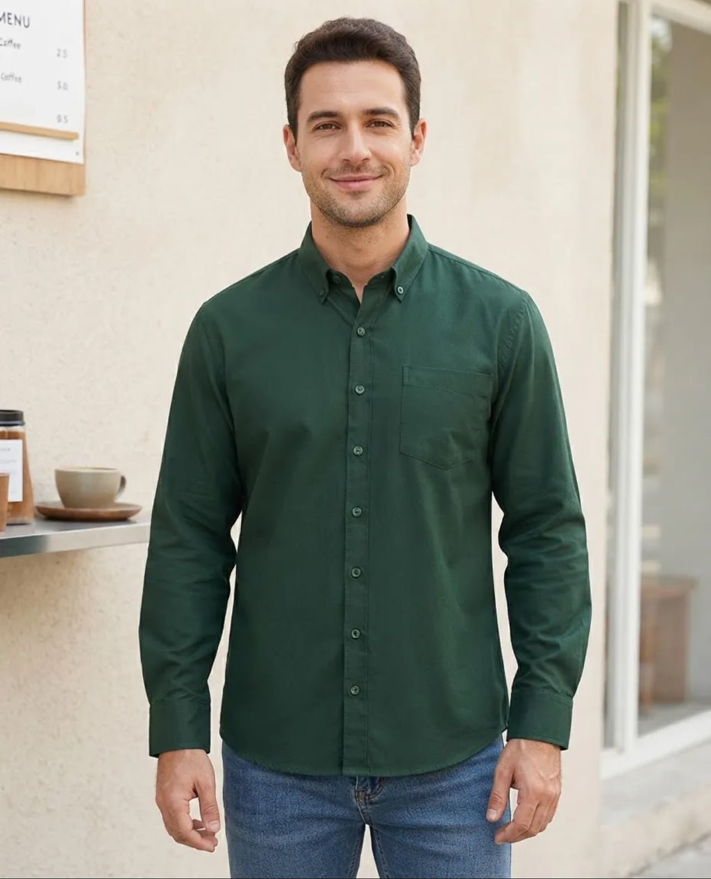 Camisa de caballero Lmn bolsa