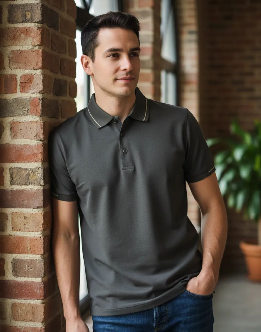 Playera de Caballero tipo polo Pavini