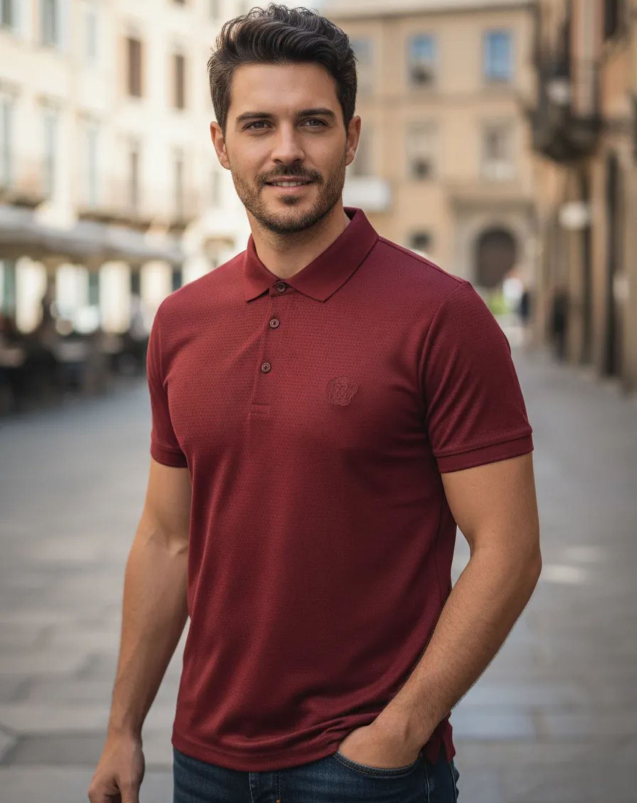 Playera de Caballero tipo Polo Pavini