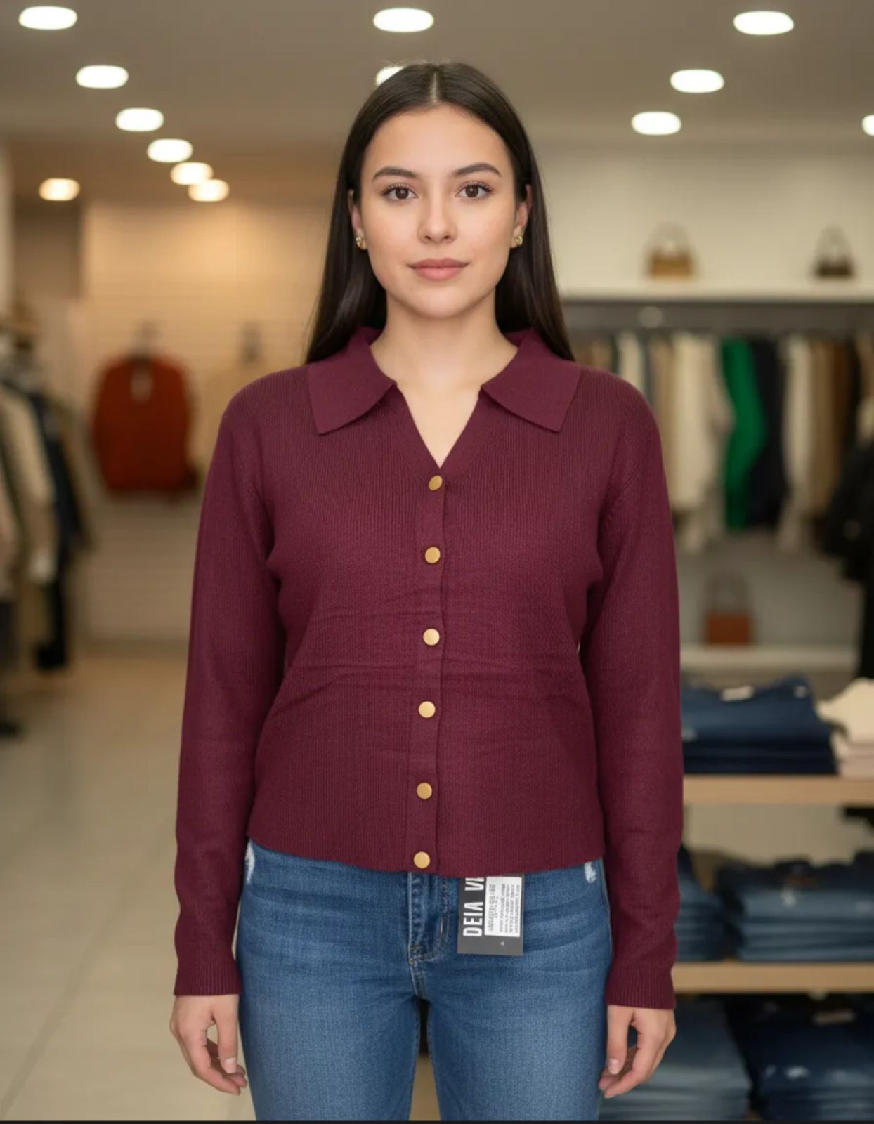 Sueter de Dama con botones Coco Moda