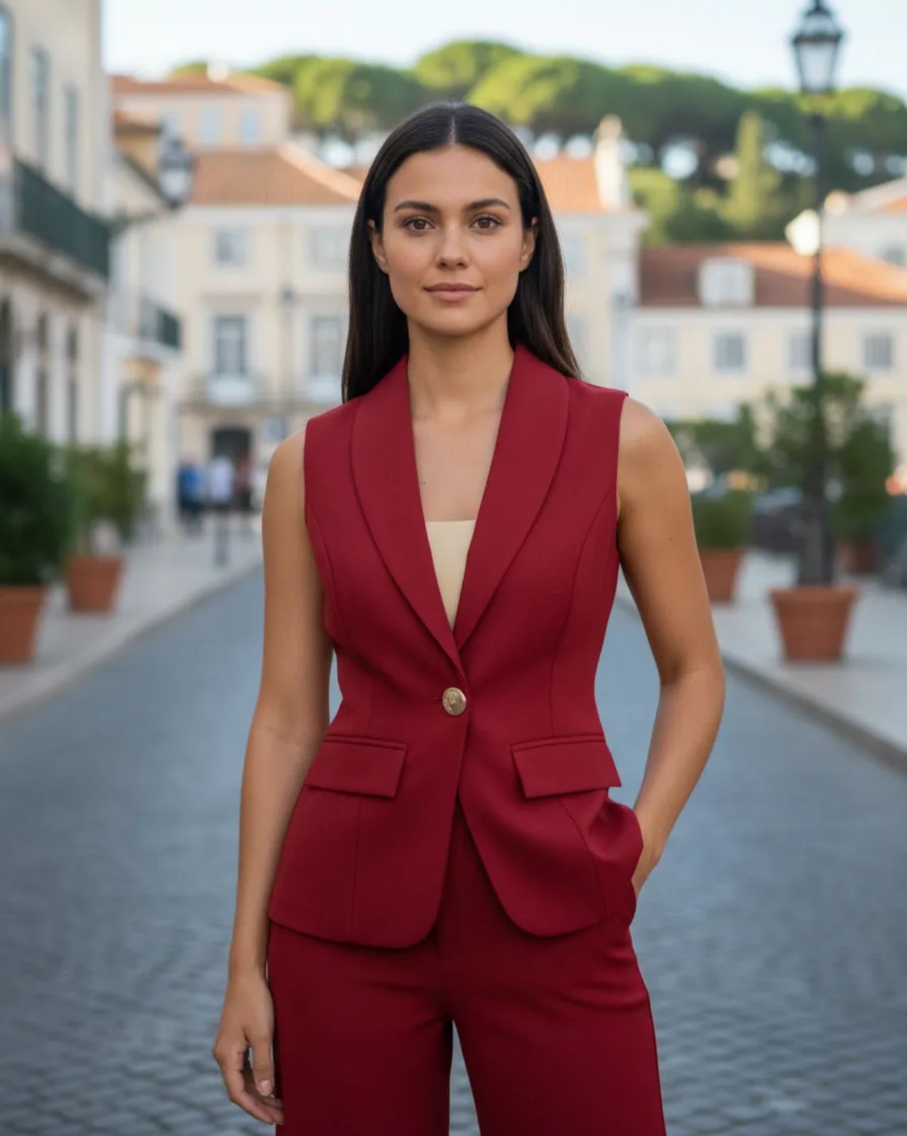 Conjunto de Dama Saco y pantalon de 2 pzs