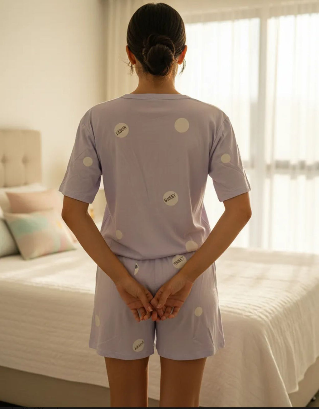 Pijama de Dama de 3 piezas Pantalon y short