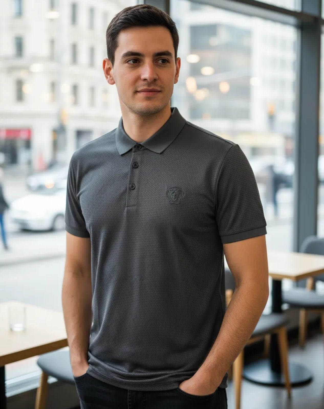 Playera de Caballero tipo Polo Pavini