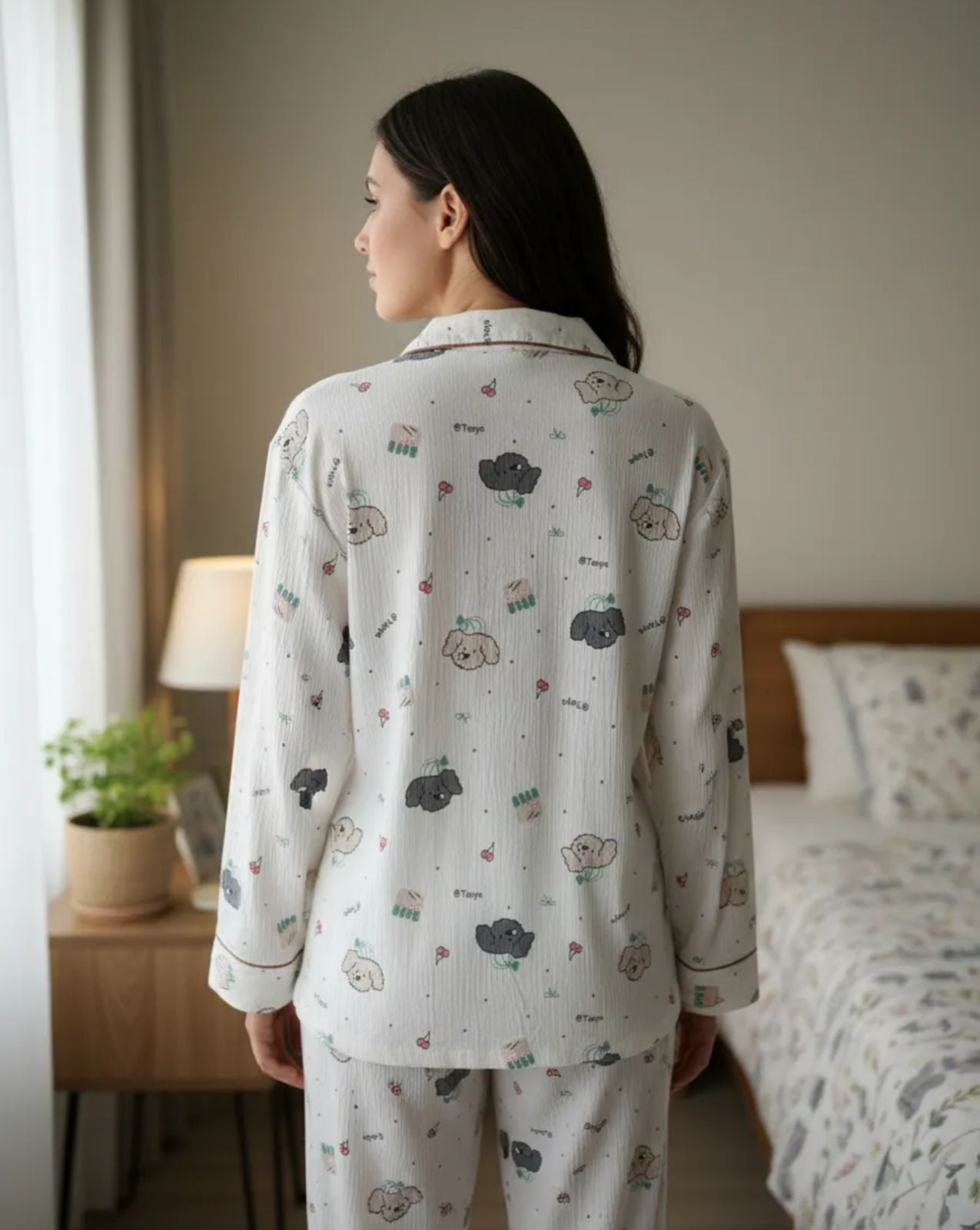 Pijama de Dama monograma de animales