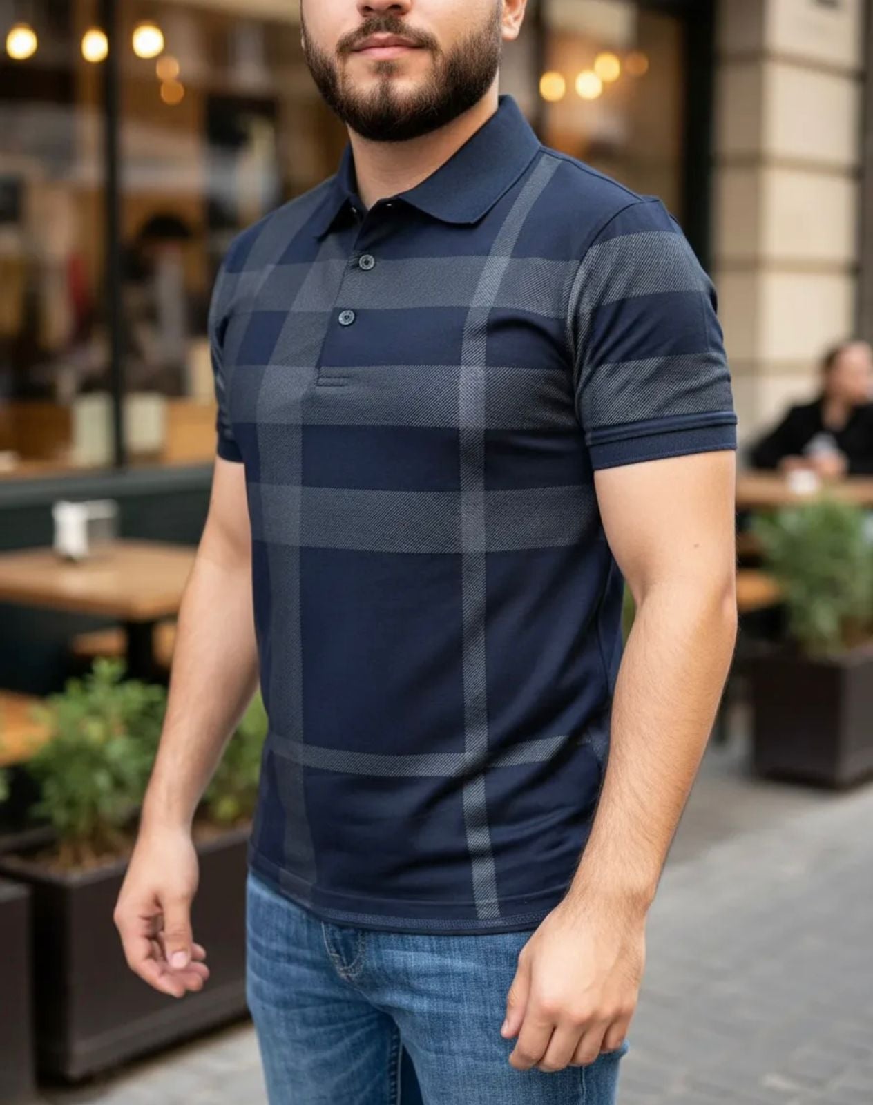 Playera de Caballero tipo polo Pavini