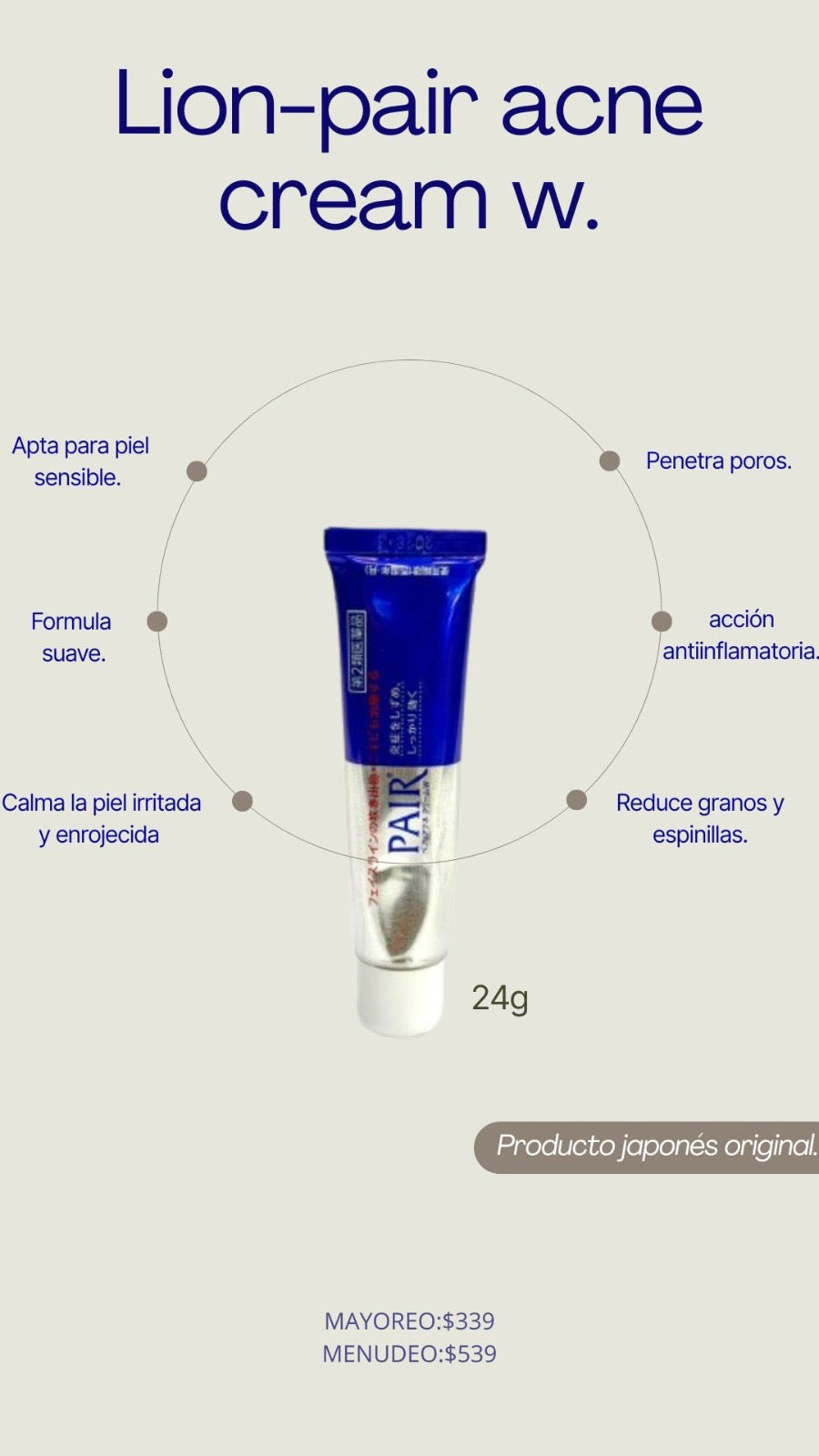 LION - Pair Acne Cream W - 24g