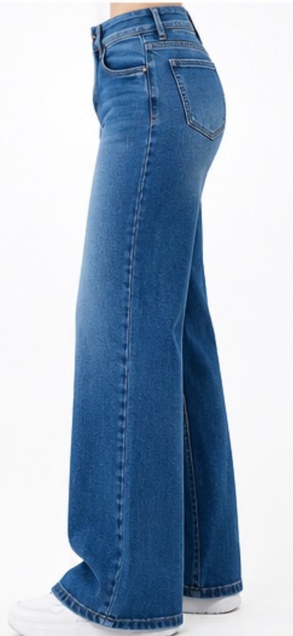 Jeans de Dama punto k wide leg
