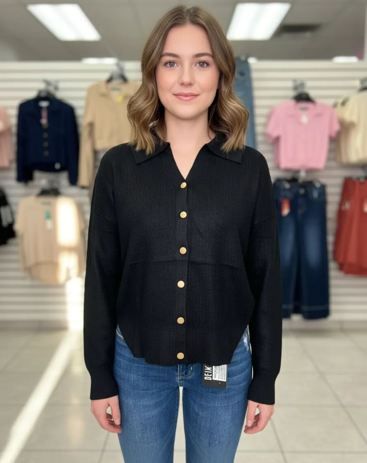 Sueter de Dama con botones Coco Moda