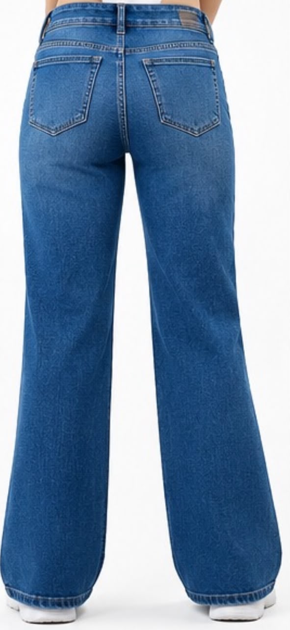 Jeans de Dama punto k wide leg