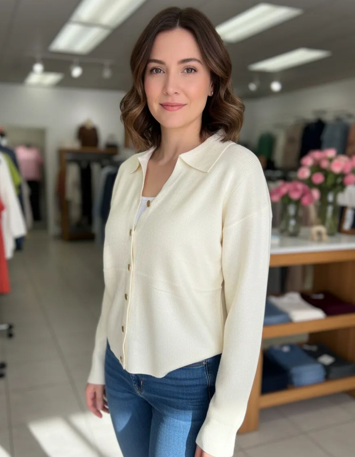 Sueter de Dama con botones Coco Moda