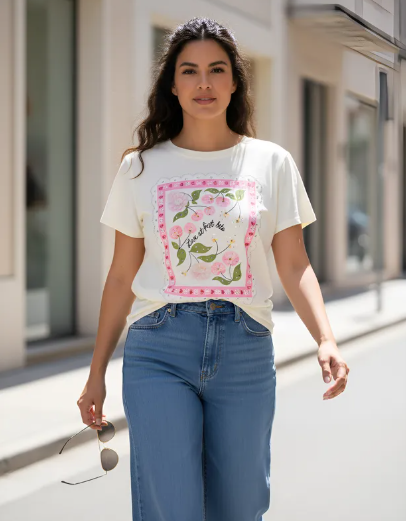 Playera de Dama casual con estampado