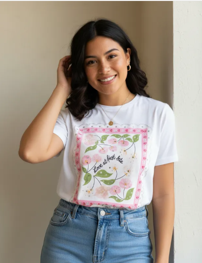 Playera de Dama casual con estampado