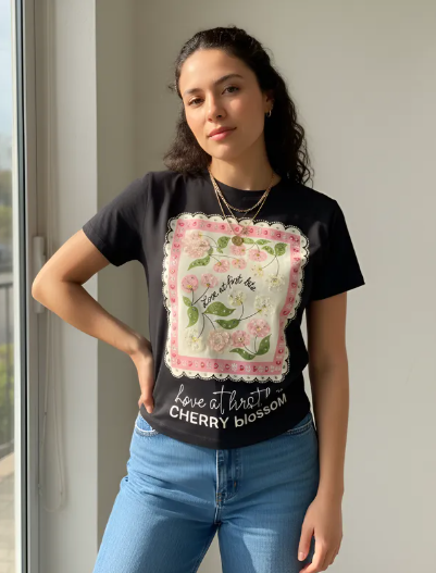 Playera de Dama casual con estampado