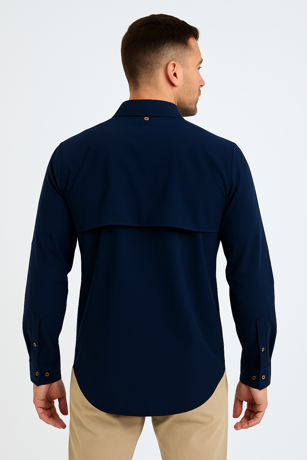 Camisa de caballero tipo pescador Varanasi