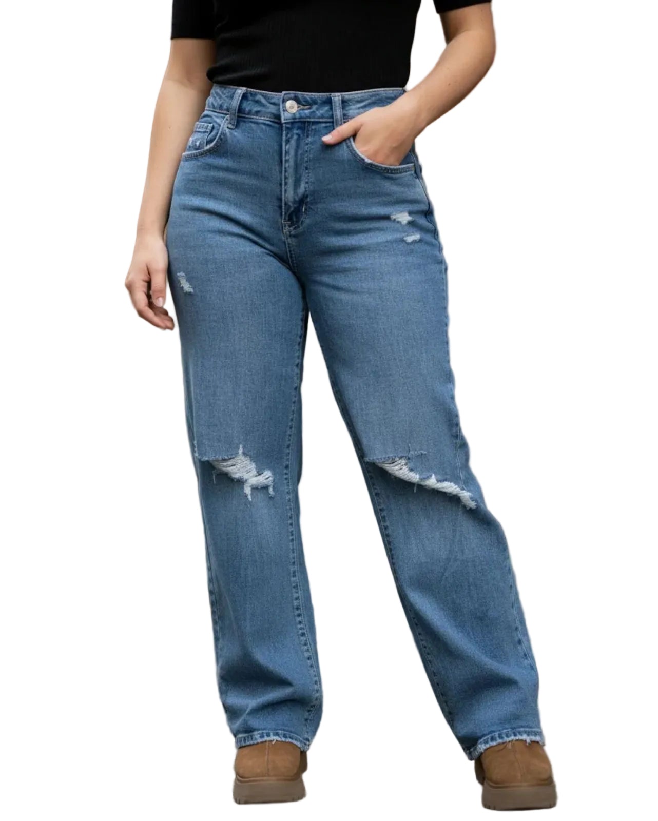 Jeans de Dama corte wide leg