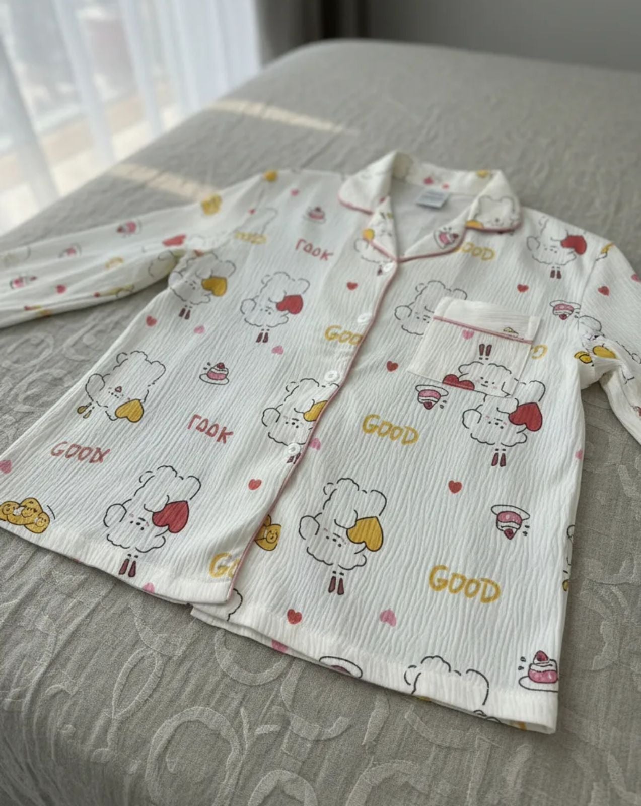 Pijama de Dama monograma de animales