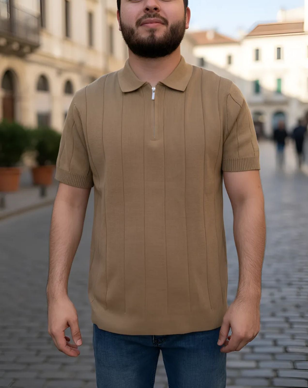Playera de caballero tipo polo