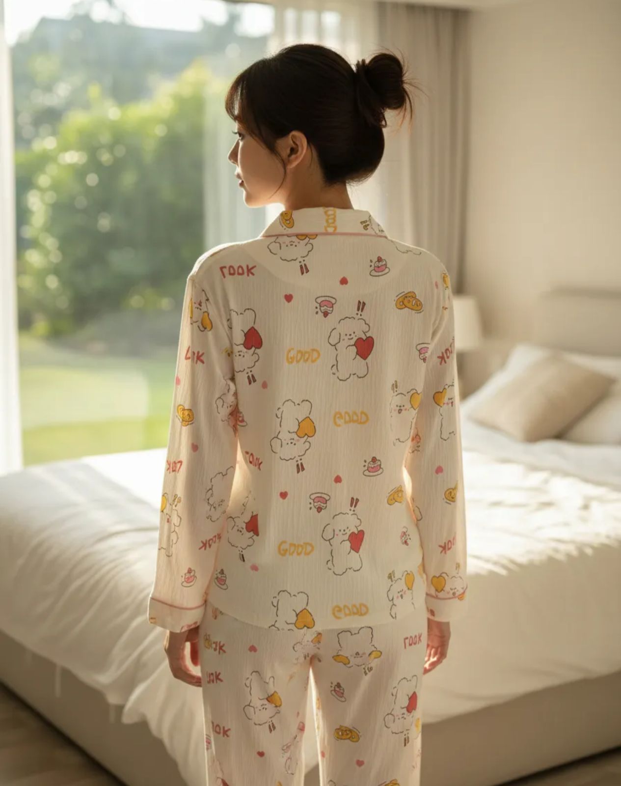 Pijama de Dama monograma de animales