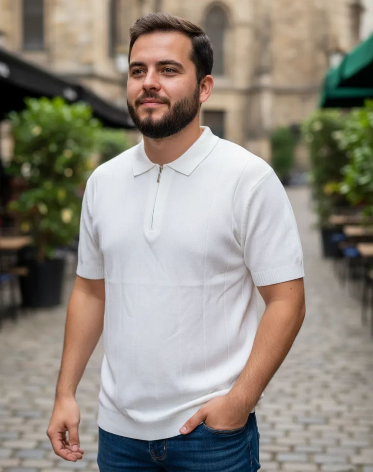 Playera de caballero tipo polo