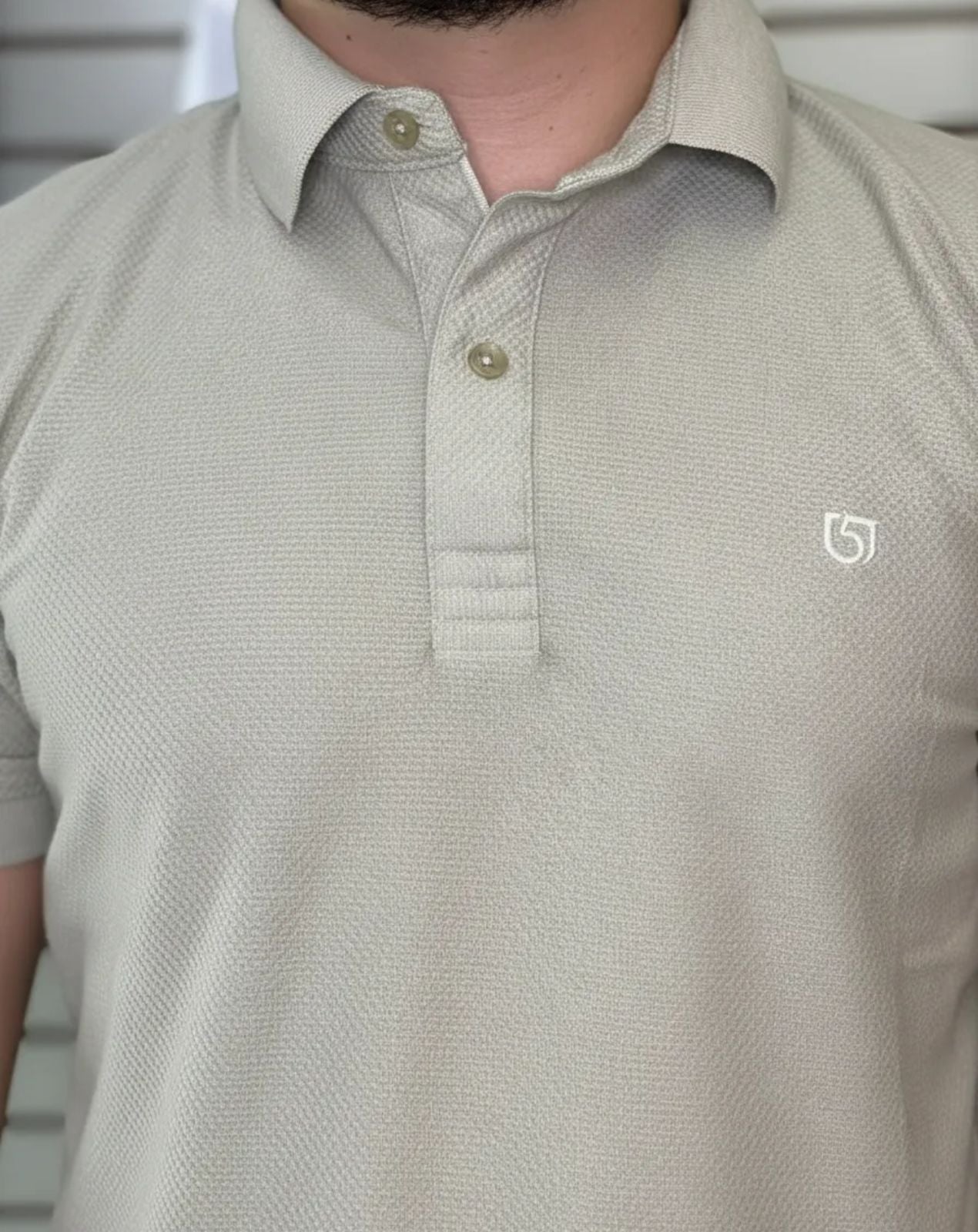 Playera de Caballero tipo polo de algodon