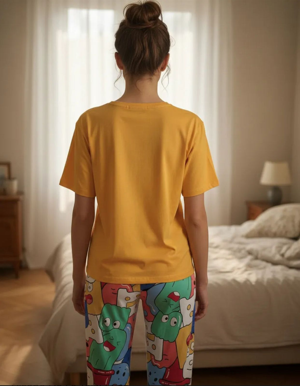 Pijama de Dama de 3 piezas Pantalon y short