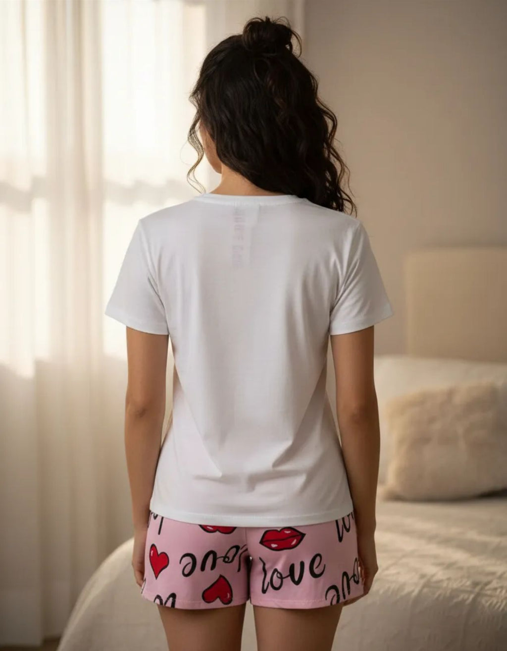 Pijama de Dama de 3 piezas Pantalon y short