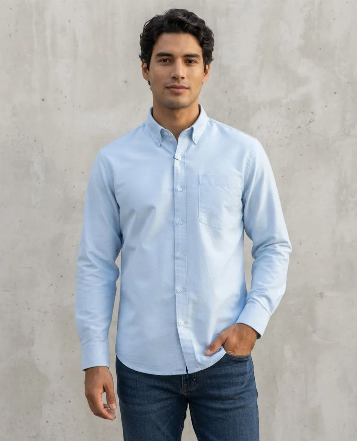 Camisa de caballero Lmn bolsa