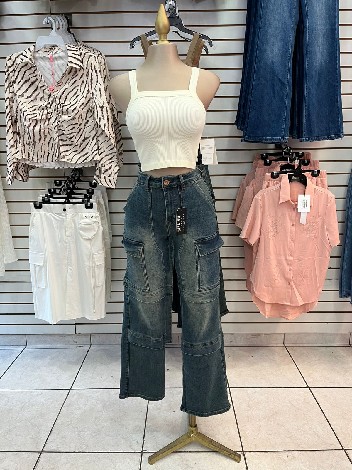 Jeans de Dama tipo Cargo