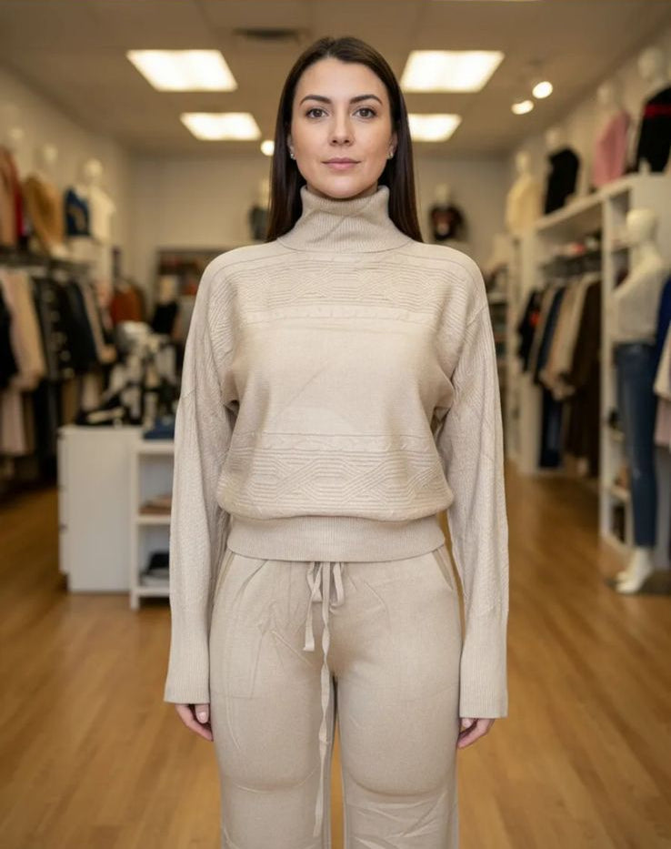 Conjunto de Dama de 2 pzs cn cuello de tortuga