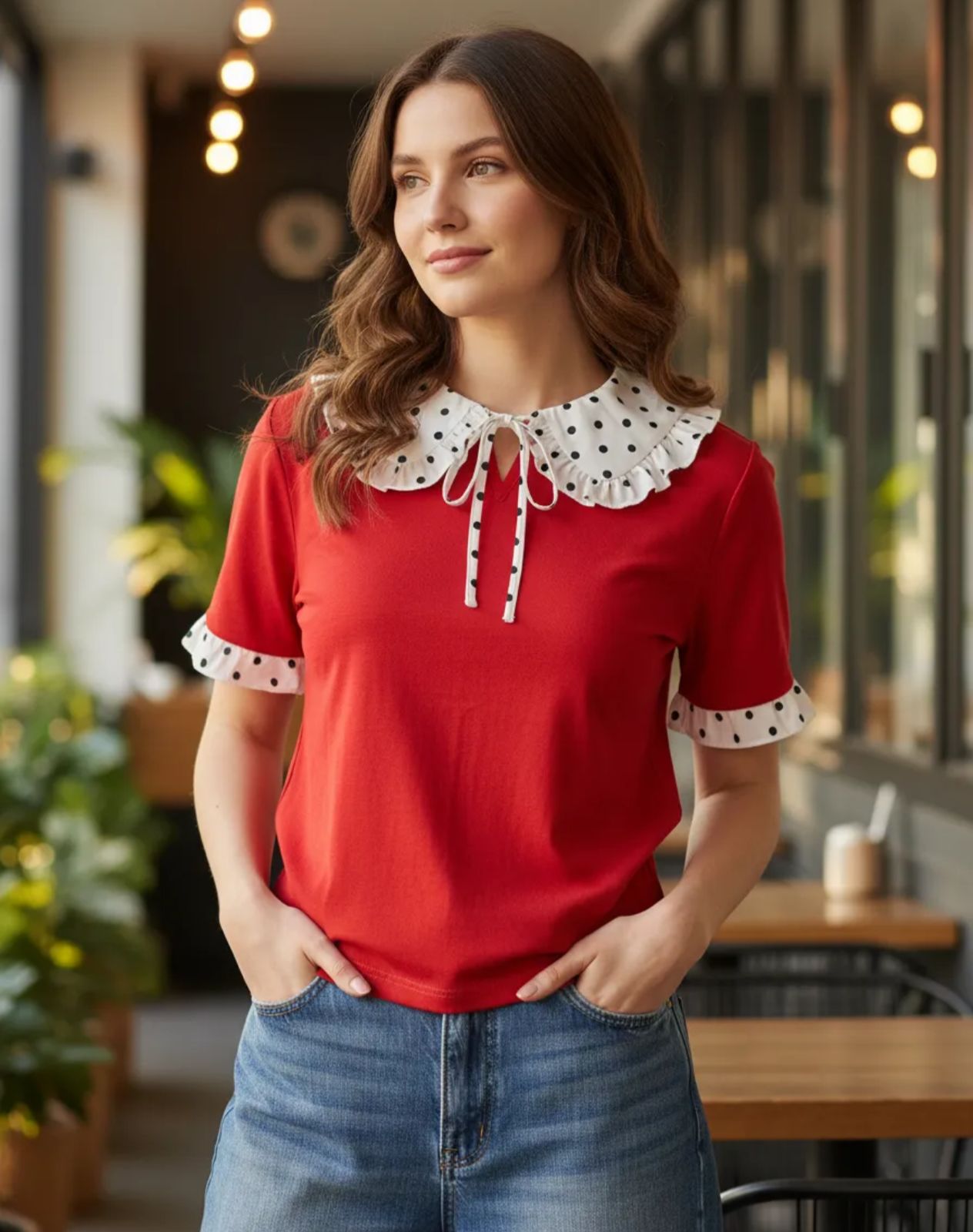 Blusa de Dama con puntos