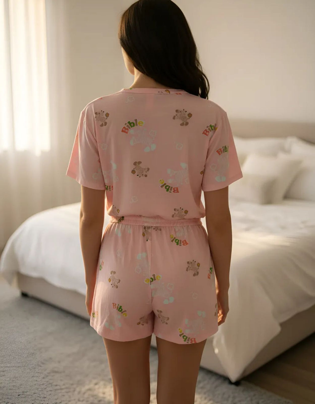 Pijama de Dama de 3 piezas Pantalon y short