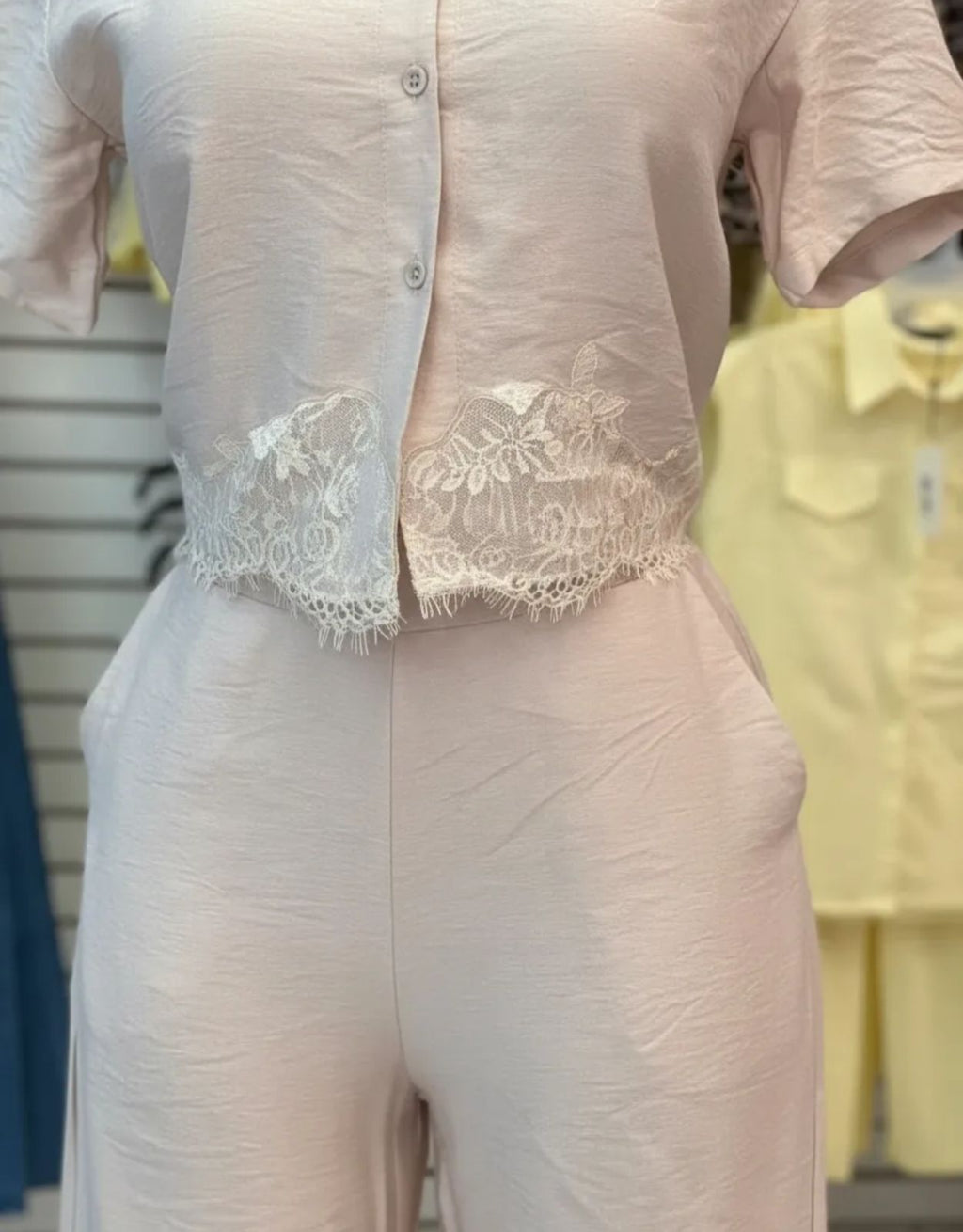 Conjunto de Dama 2 piezas camisa y pantaloon