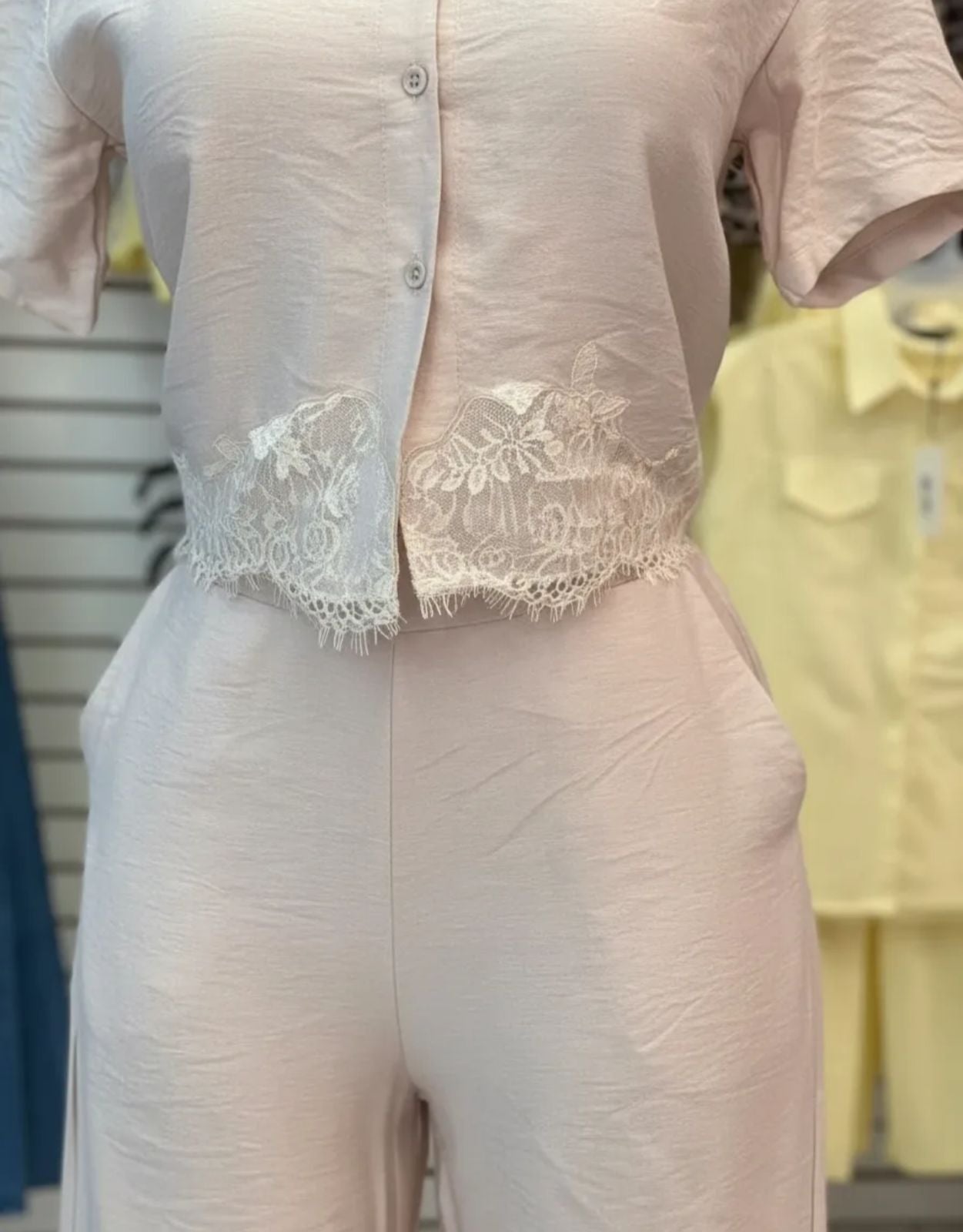 Conjunto de Dama 2 piezas camisa y pantaloon
