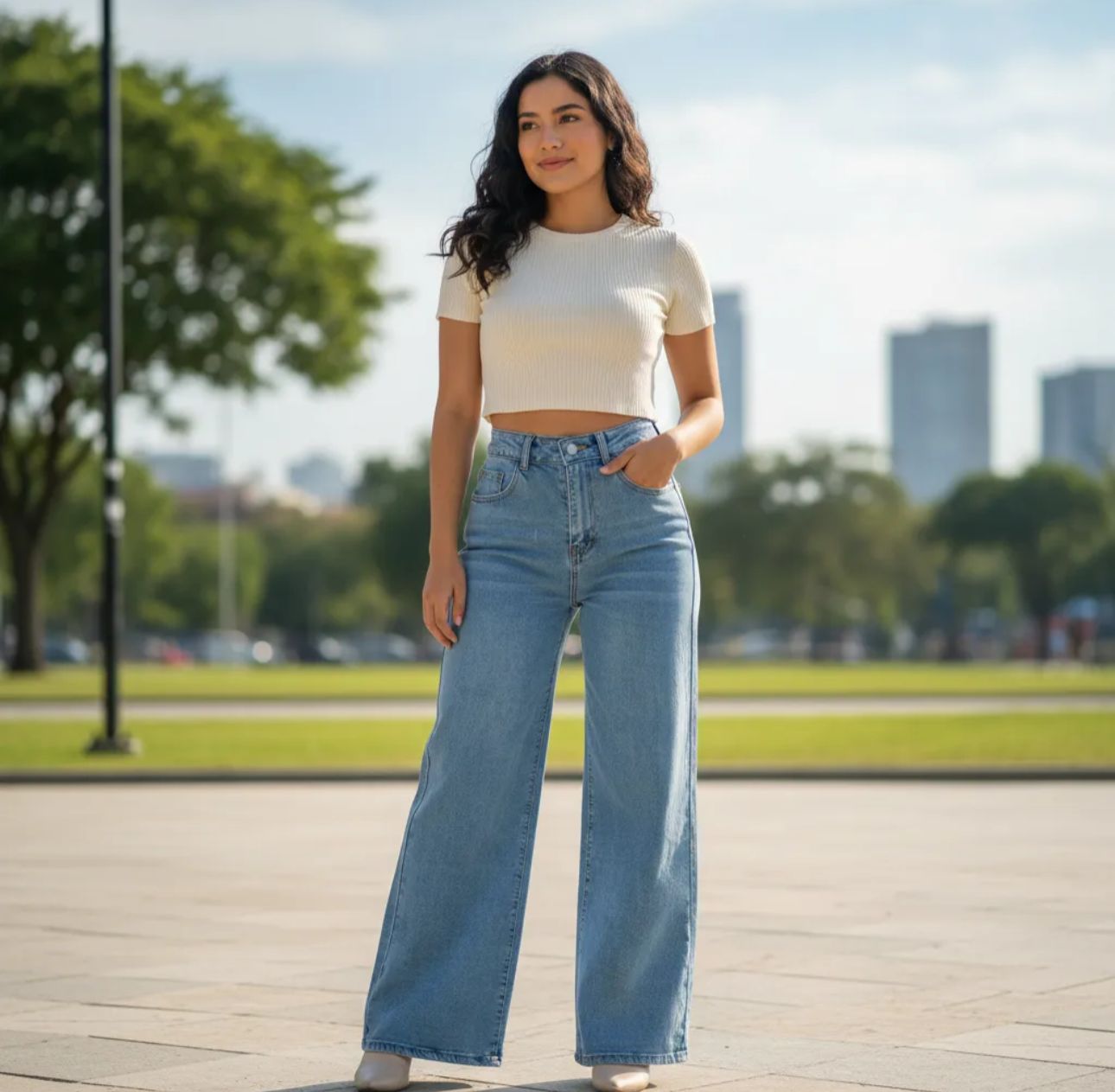 Jeans de Dama surprise corte Wide leg