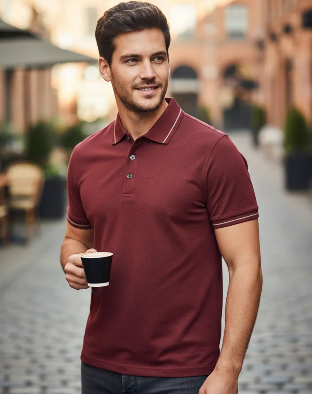 Playera de Caballero tipo polo Pavini