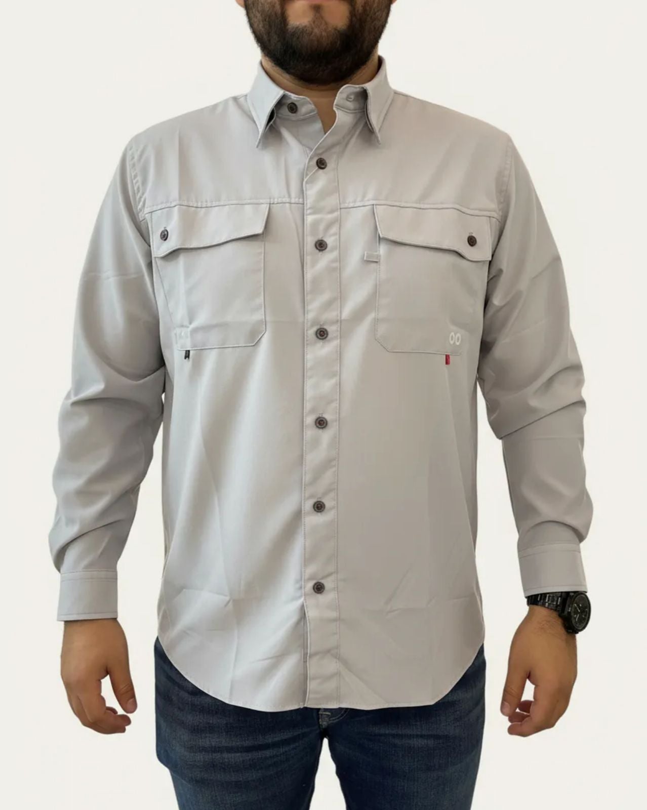 Camisa de caballero tipo pescador Varanasi