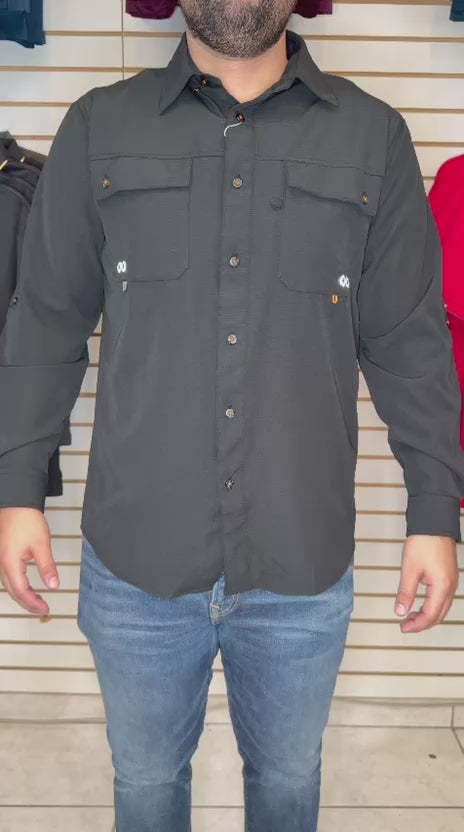 Camisa de caballero tipo pescador Varanasi