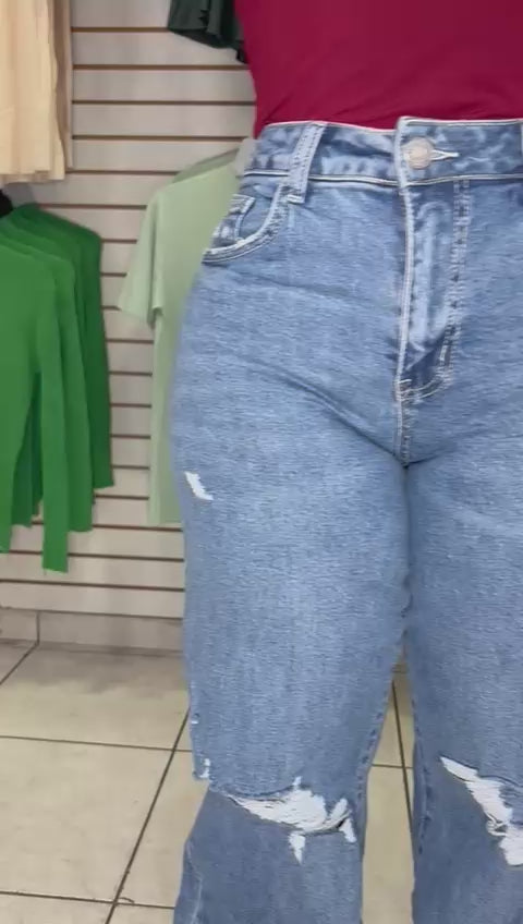 Jeans de Dama corte wide leg