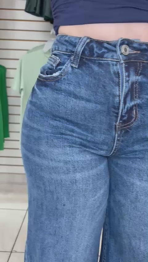 Jeans de Dama corte wide leg